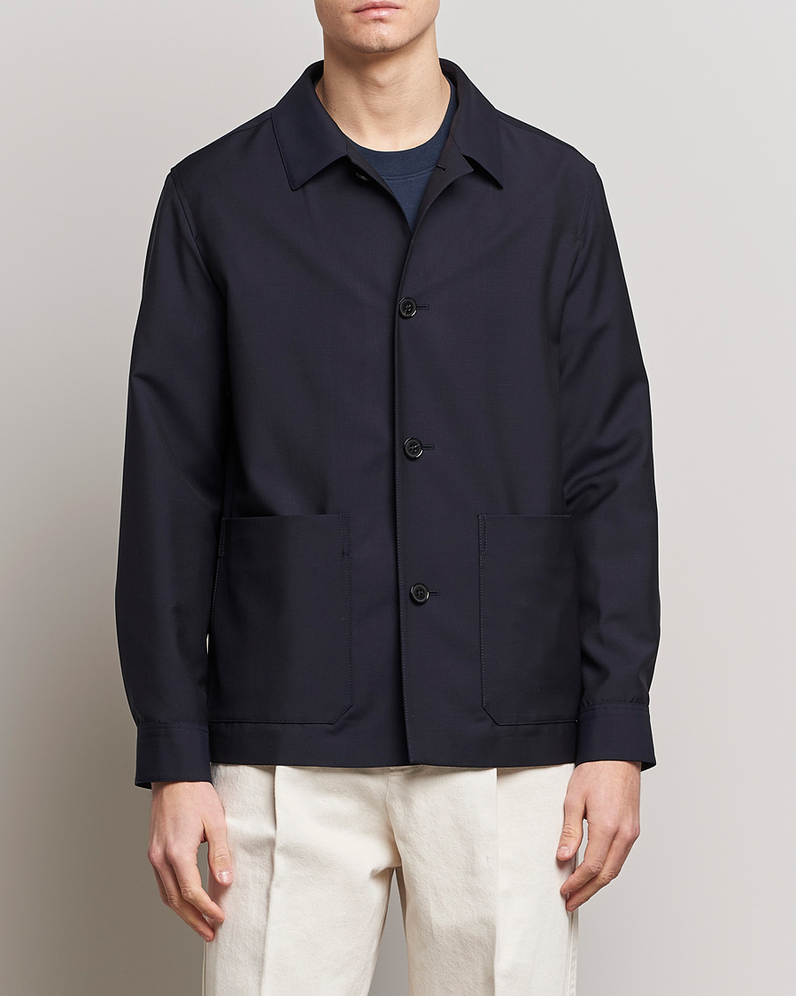 Men | Zegna | Zegna | Wool/Mohair Chore Jacket Navy