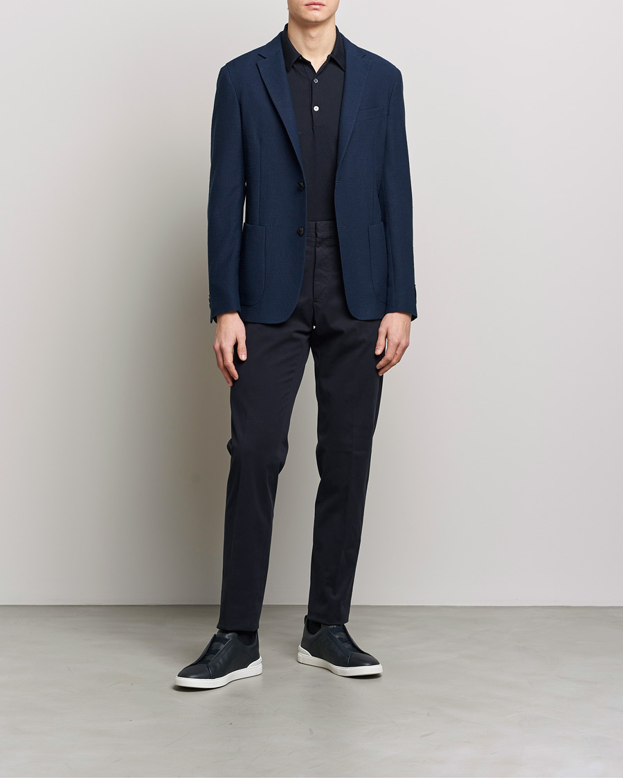 Men | Blazers | Zegna | Cotton/Linen Informale Blazer Navy