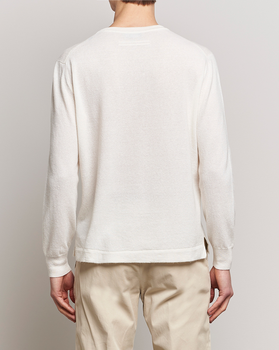 Men | Sweaters & Knitwear | Zegna | Oasi Cashmere/Linen Crew Neck Sweater Off White