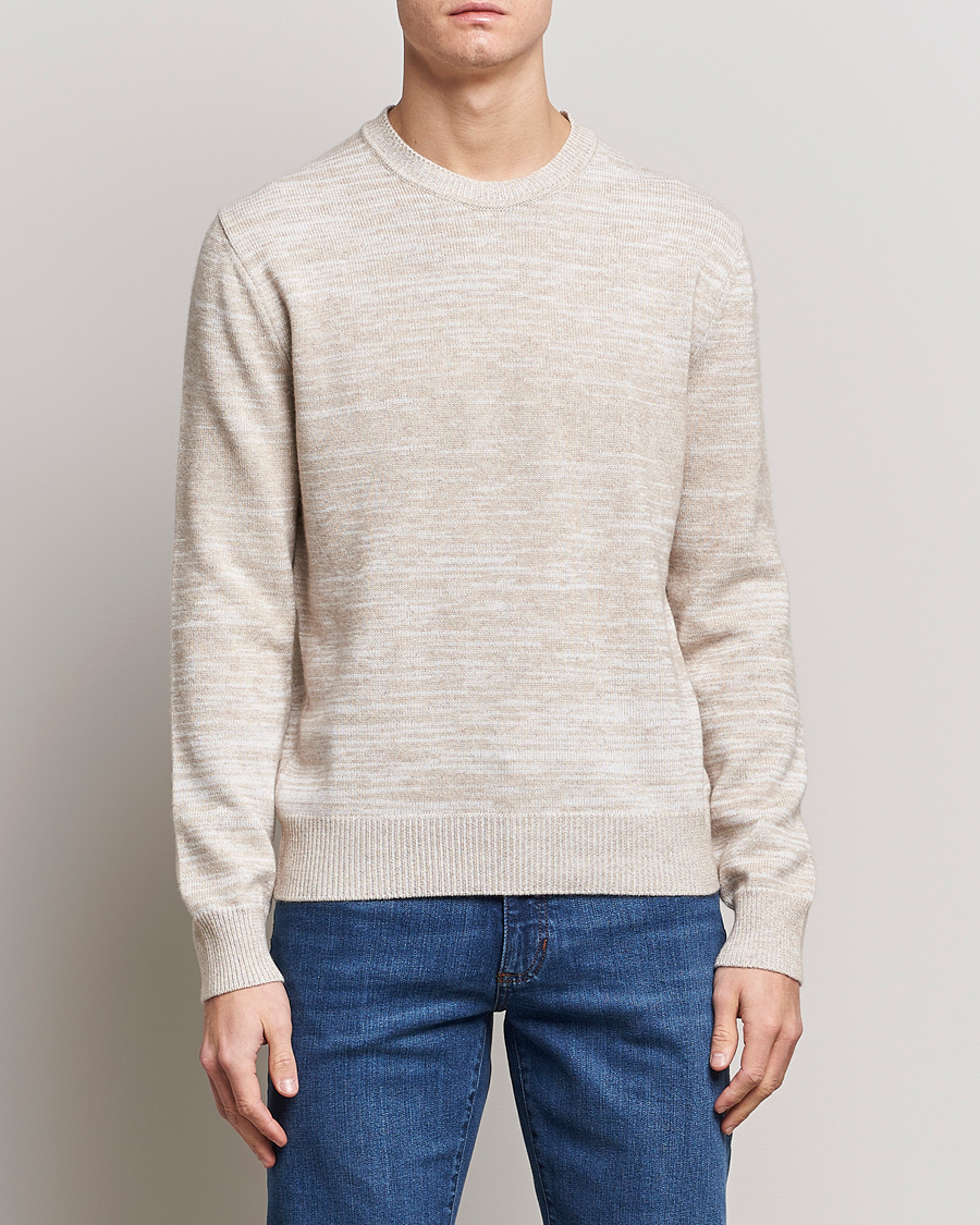 Men | Zegna | Zegna | Oasi Cashmere/Cotton Melange Sweater Beige
