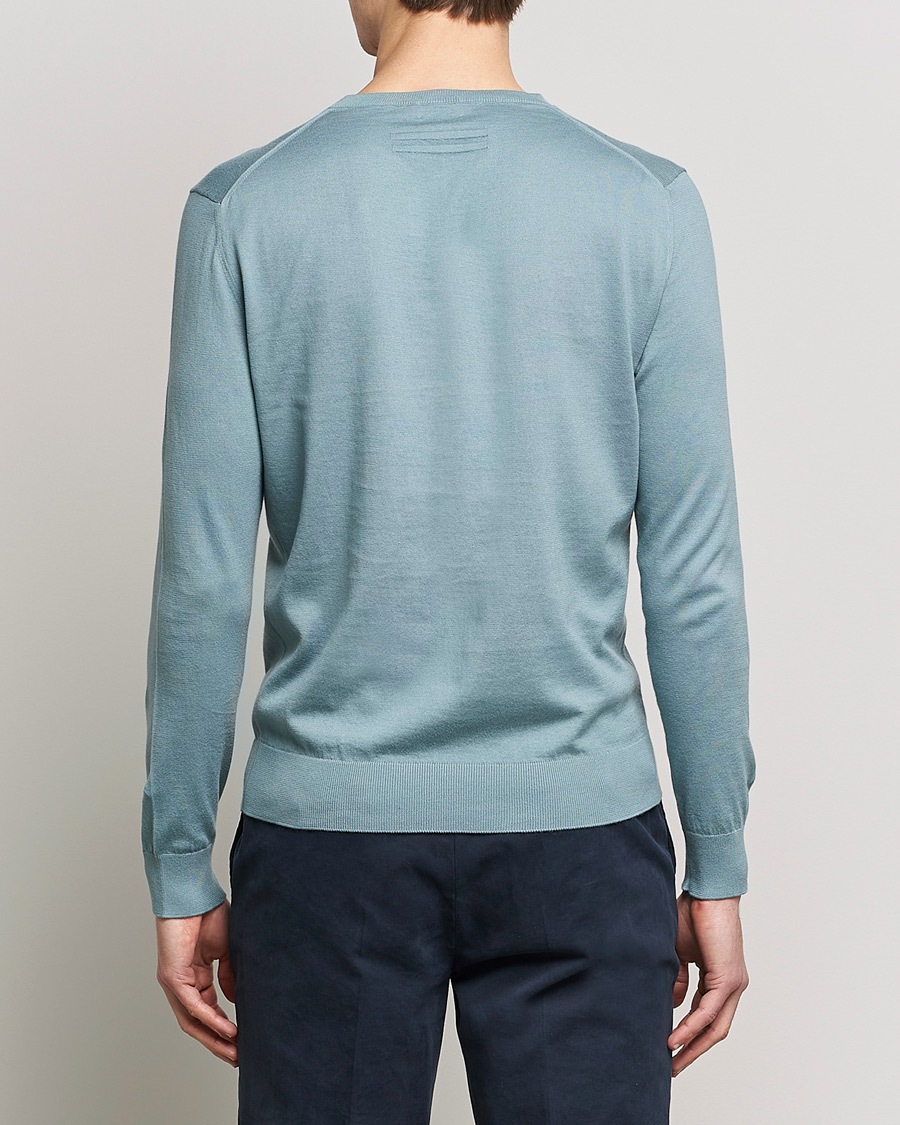 Men | Sweaters & Knitwear | Zegna | Premium Cotton Crew Neck Sweater Teal
