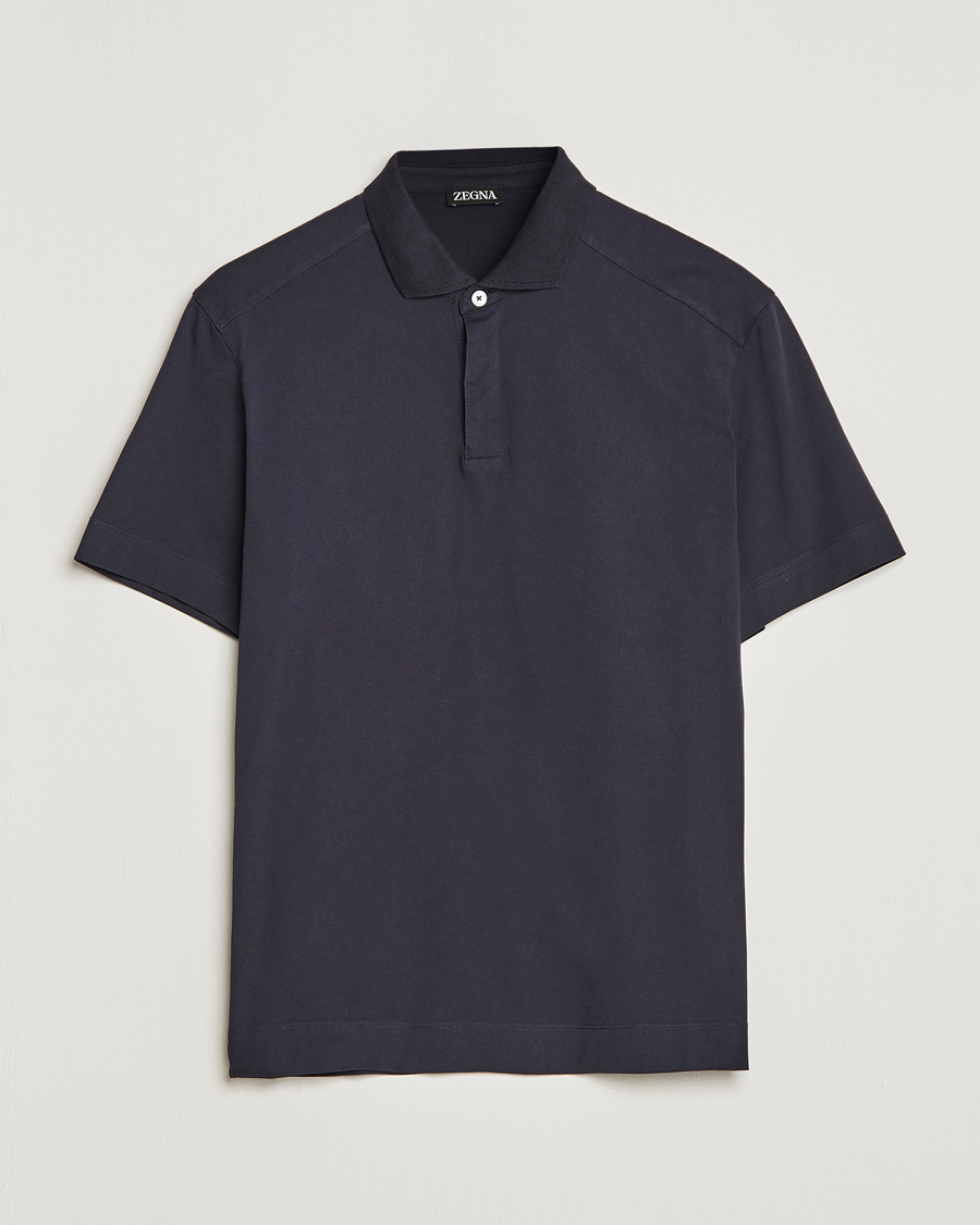 Men | Polo Shirts | Zegna | Cotton Jersey Polo Navy