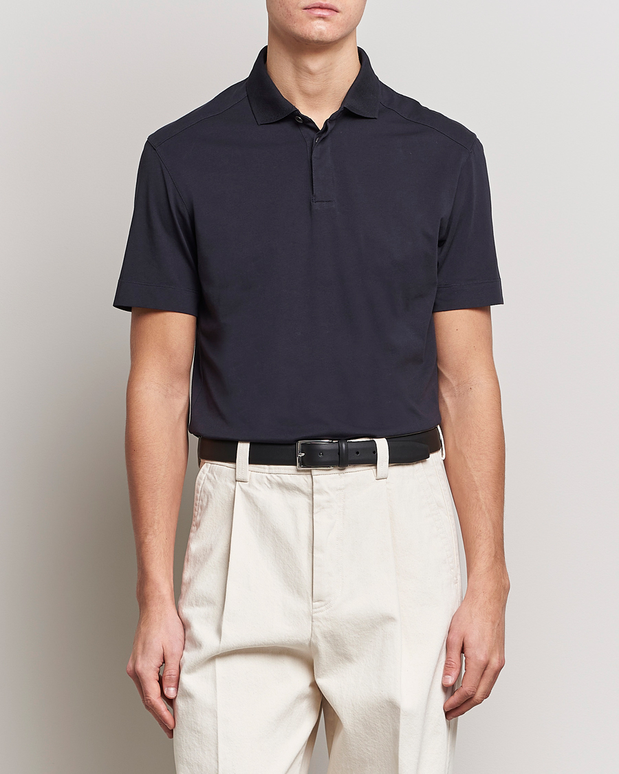 Men | Polo Shirts | Zegna | Cotton Jersey Polo Navy