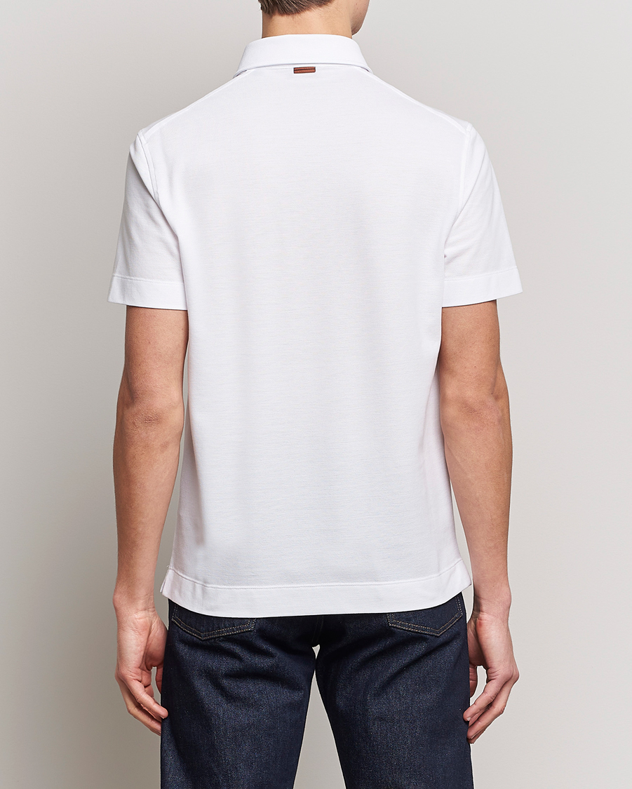 Men | Polo Shirts | Zegna | Short Sleeve Pocket Polo White