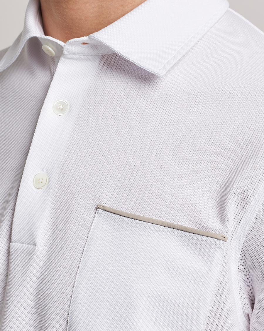 Men | Polo Shirts | Zegna | Short Sleeve Pocket Polo White