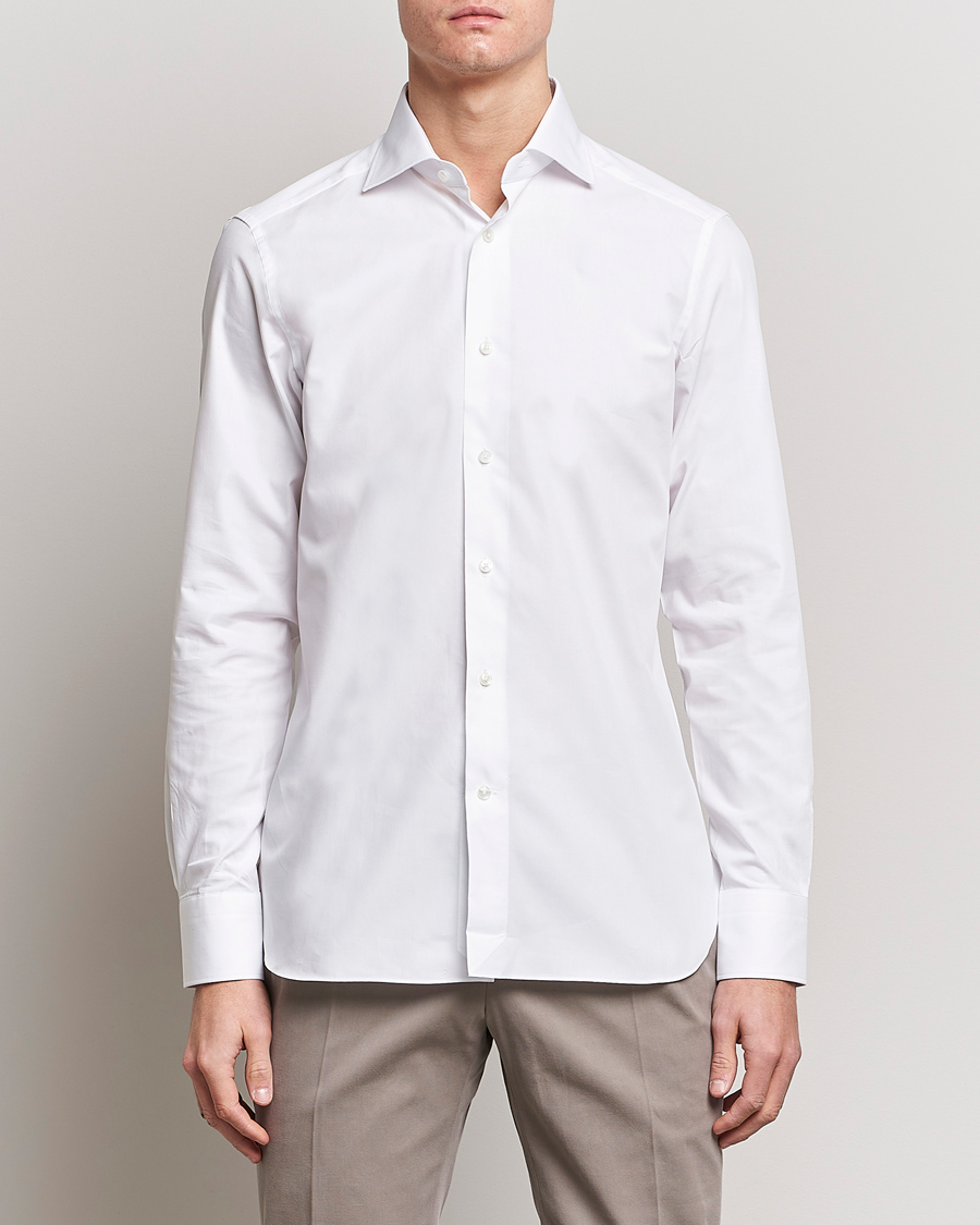 Men | Business Shirts | Zegna | Slim Fit Trofeo Dress Shirt White