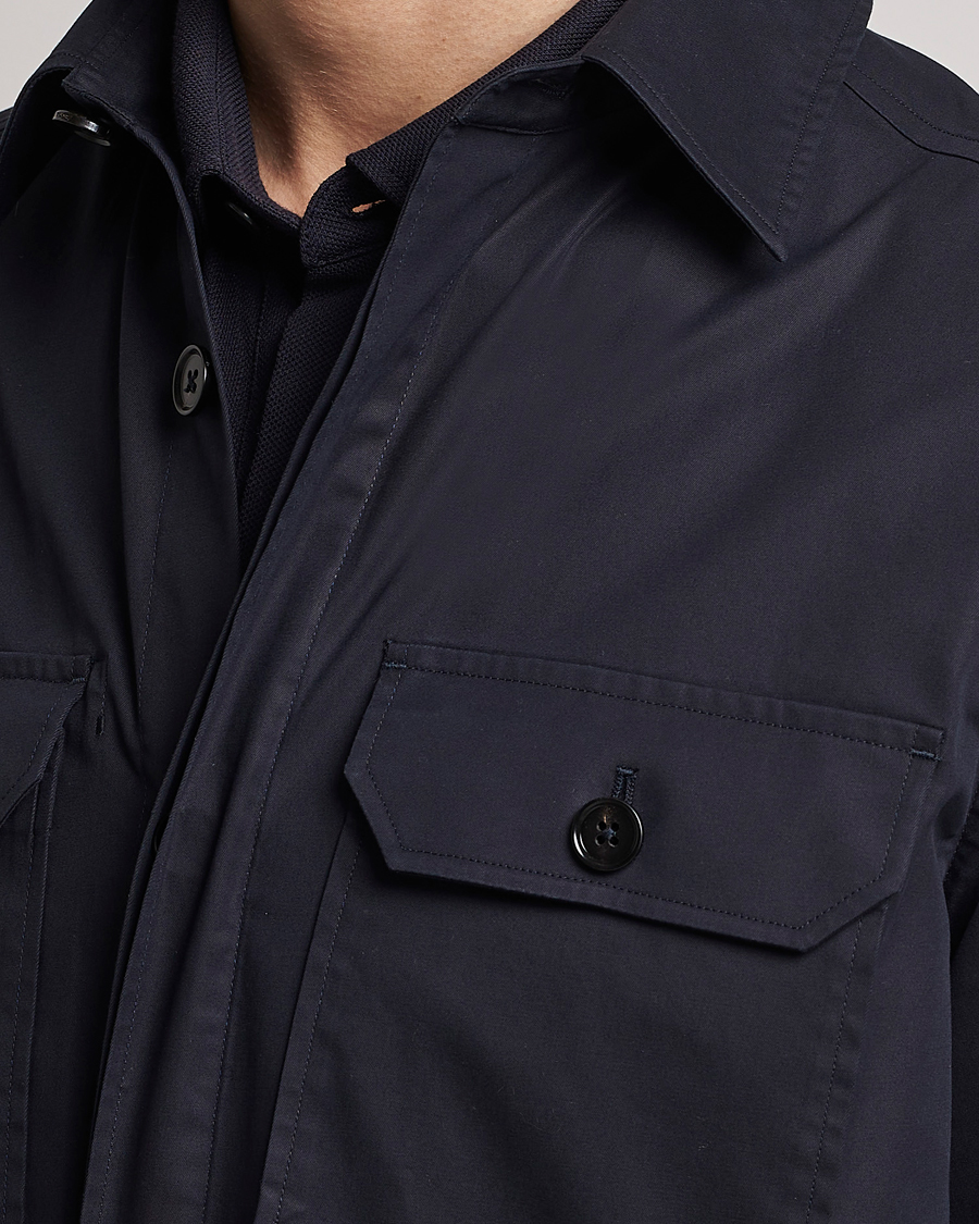 Men | Shirts | Zegna | Premium Cotton Overshirt Navy
