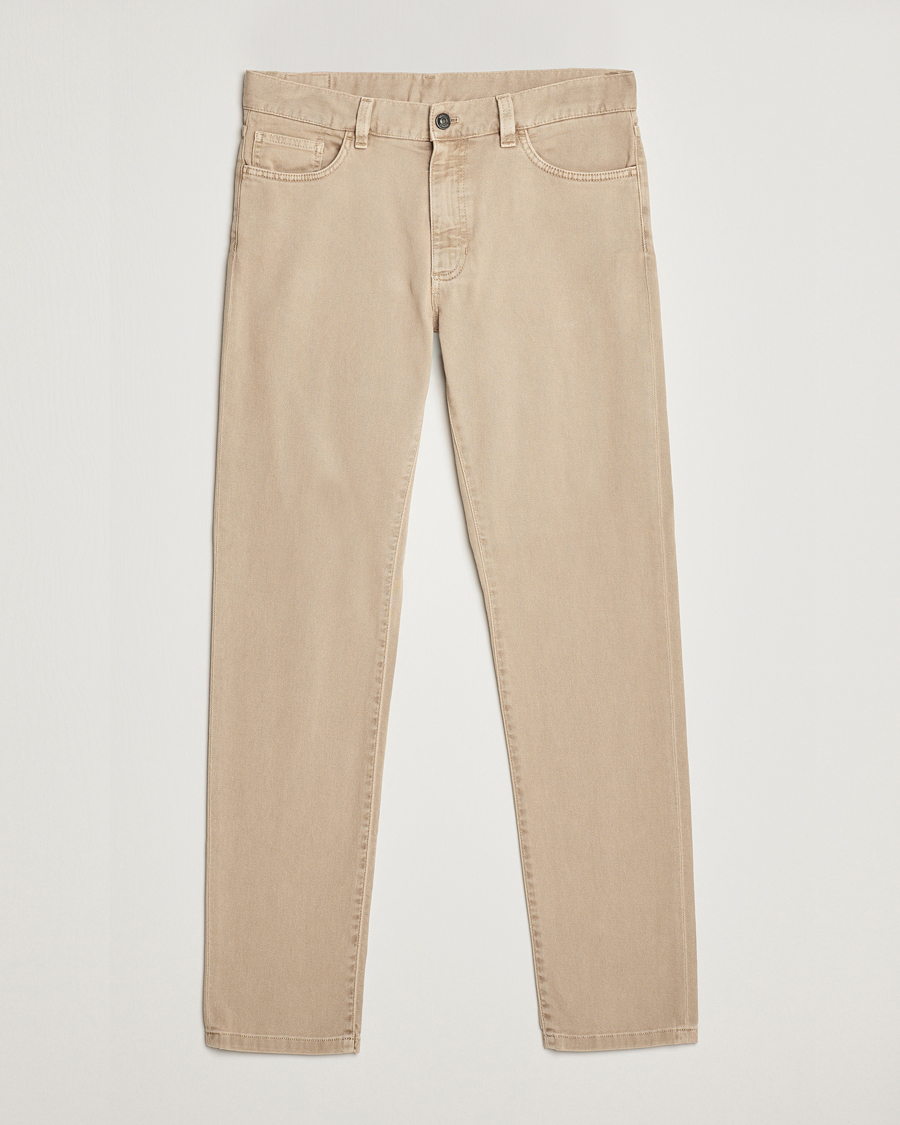 Men | Trousers | Zegna | Slim Fit Dyed 5-Pocket Pants Brown
