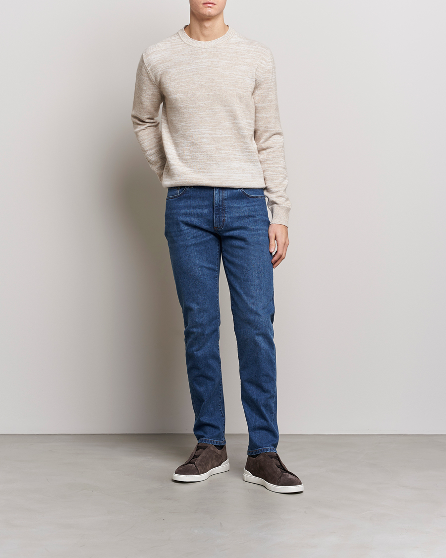 Men | Jeans | Zegna | Slim Fit Stretch Denim Jeans Stone Wash