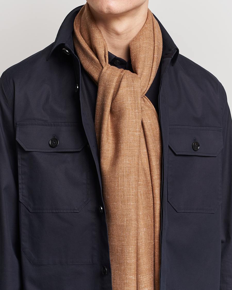 Men | Zegna Oasi Cashmere/Linen Scarf Beige | Zegna | Oasi Cashmere/Linen Scarf Beige