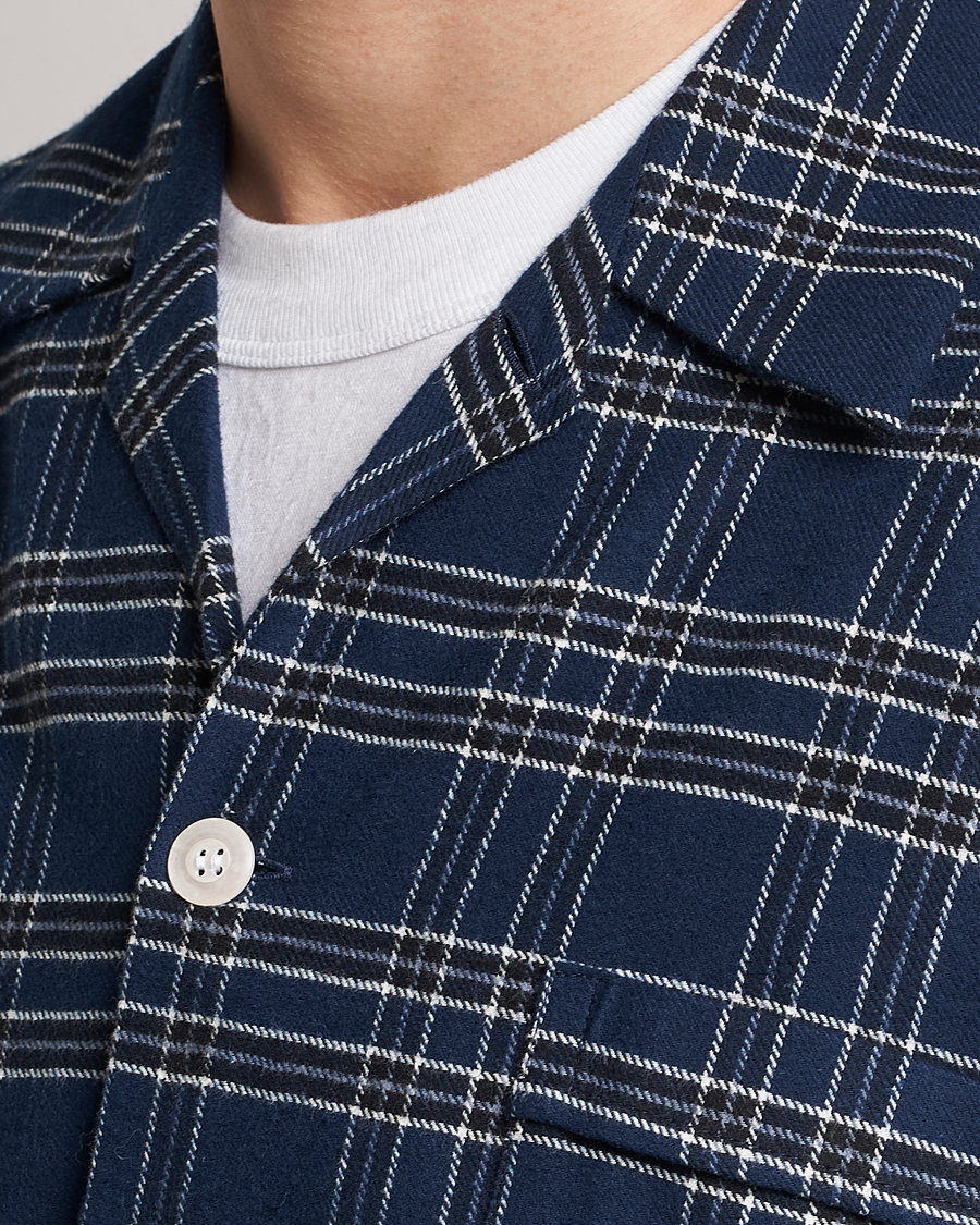 Men | Pyjamas & Robes | Derek Rose | Checked Cotton Pyjama Set Navy
