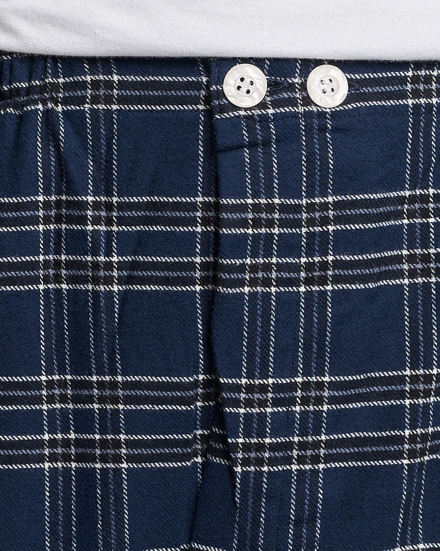 Men | Pyjamas & Robes | Derek Rose | Checked Cotton Pyjama Set Navy