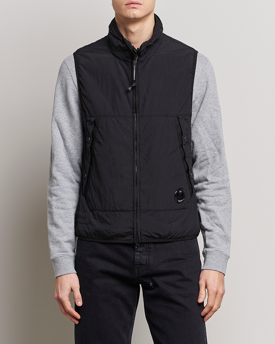 Men | CP Company Coats & Jackets | C.P. Company | Polartek G.D.P.Nylon Vest Black