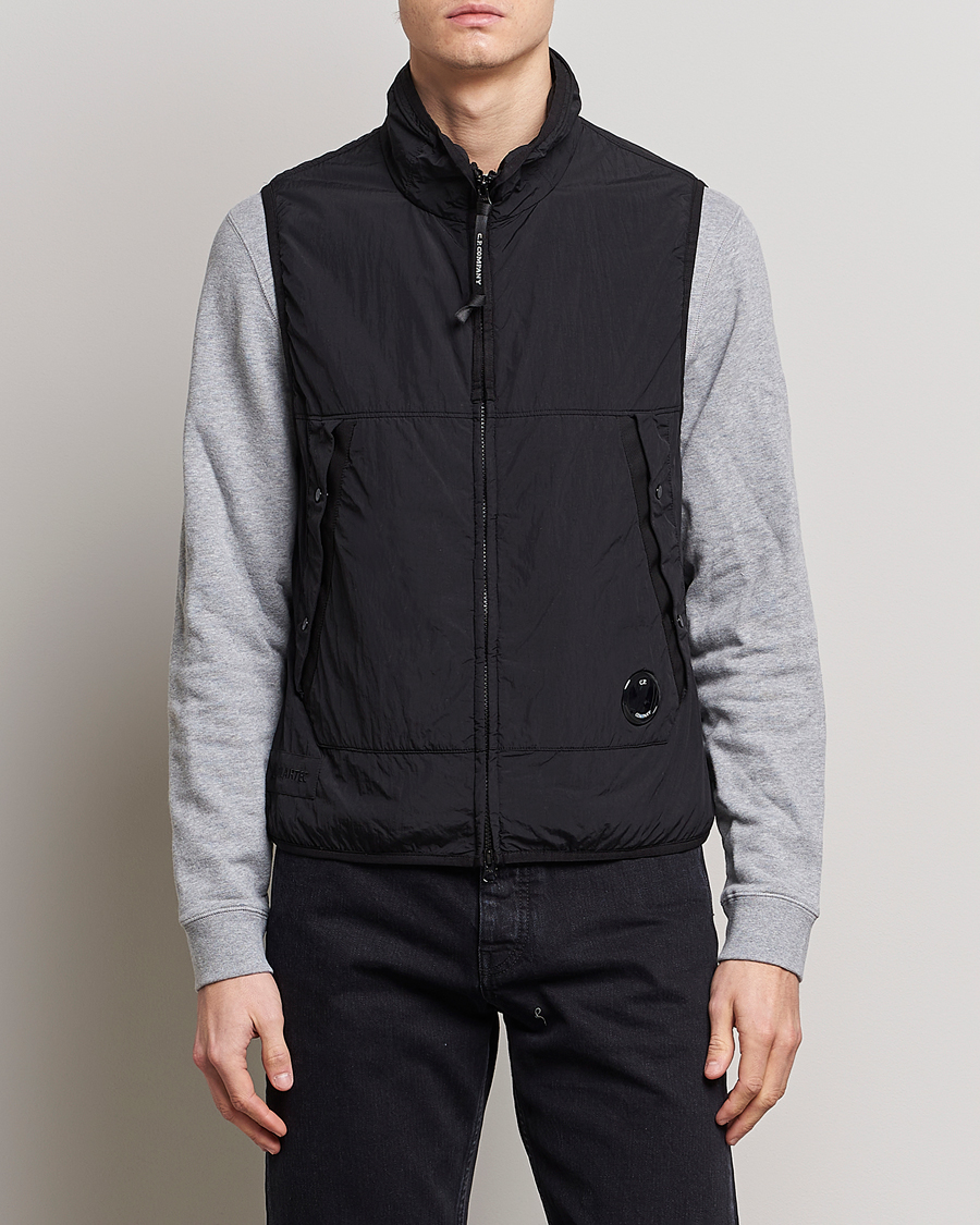 Men | C.P. Company Polartek G.D.P.Nylon Vest Black | C.P. Company | Polartek G.D.P.Nylon Vest Black