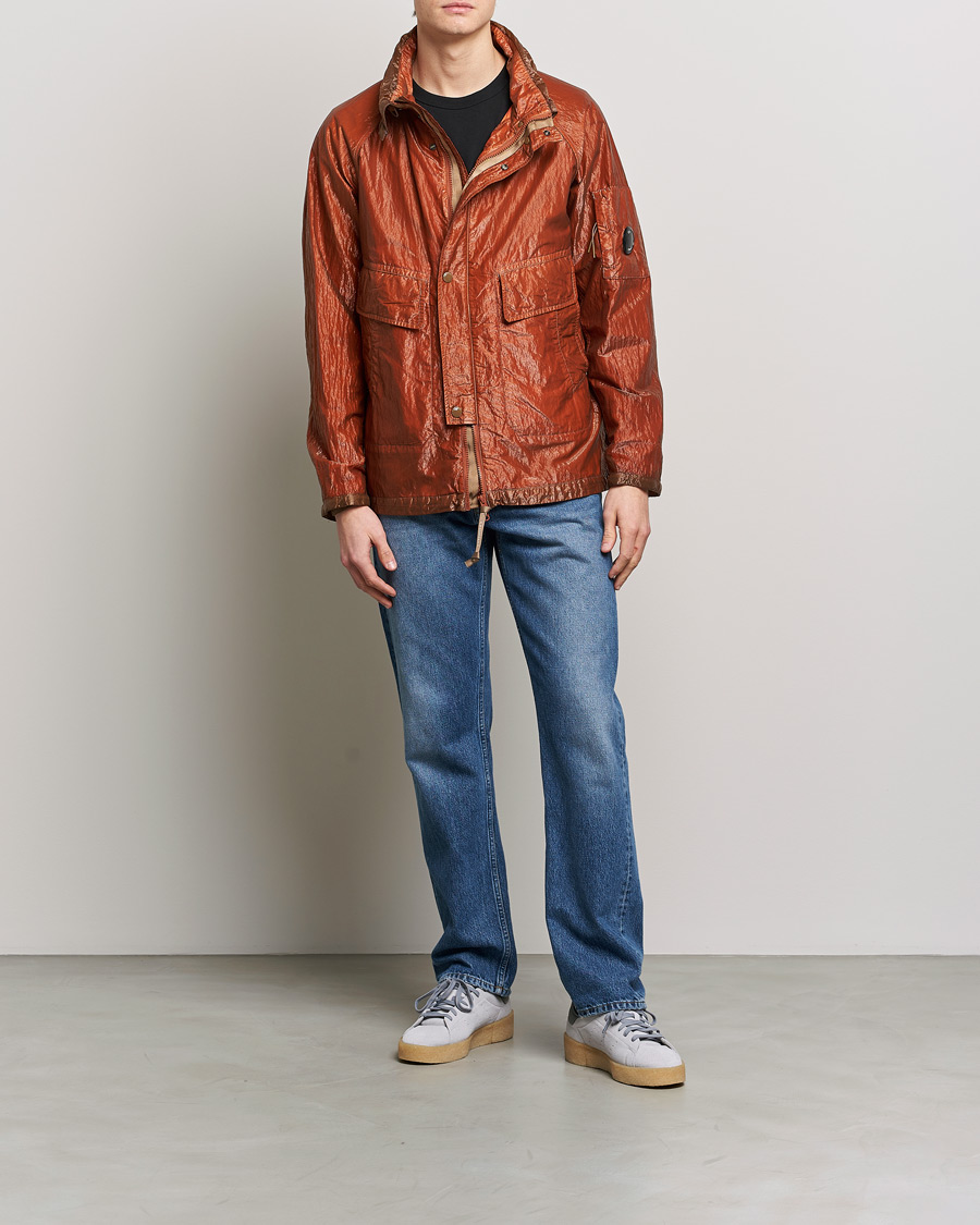 Men | Coats & Jackets | C.P. Company | Kan-D Garment Dyed Nylon Jacket Rust