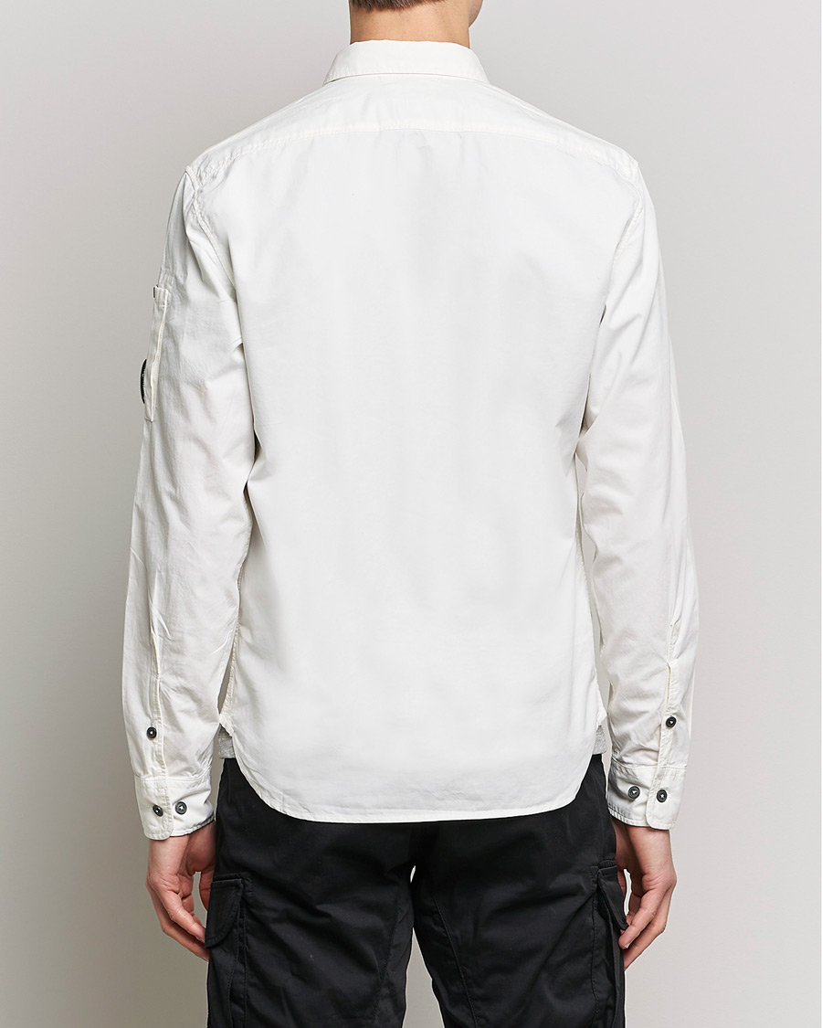 Men | Shirts | C.P. Company | Garment Dyed Gabardine Shirt Jacket White