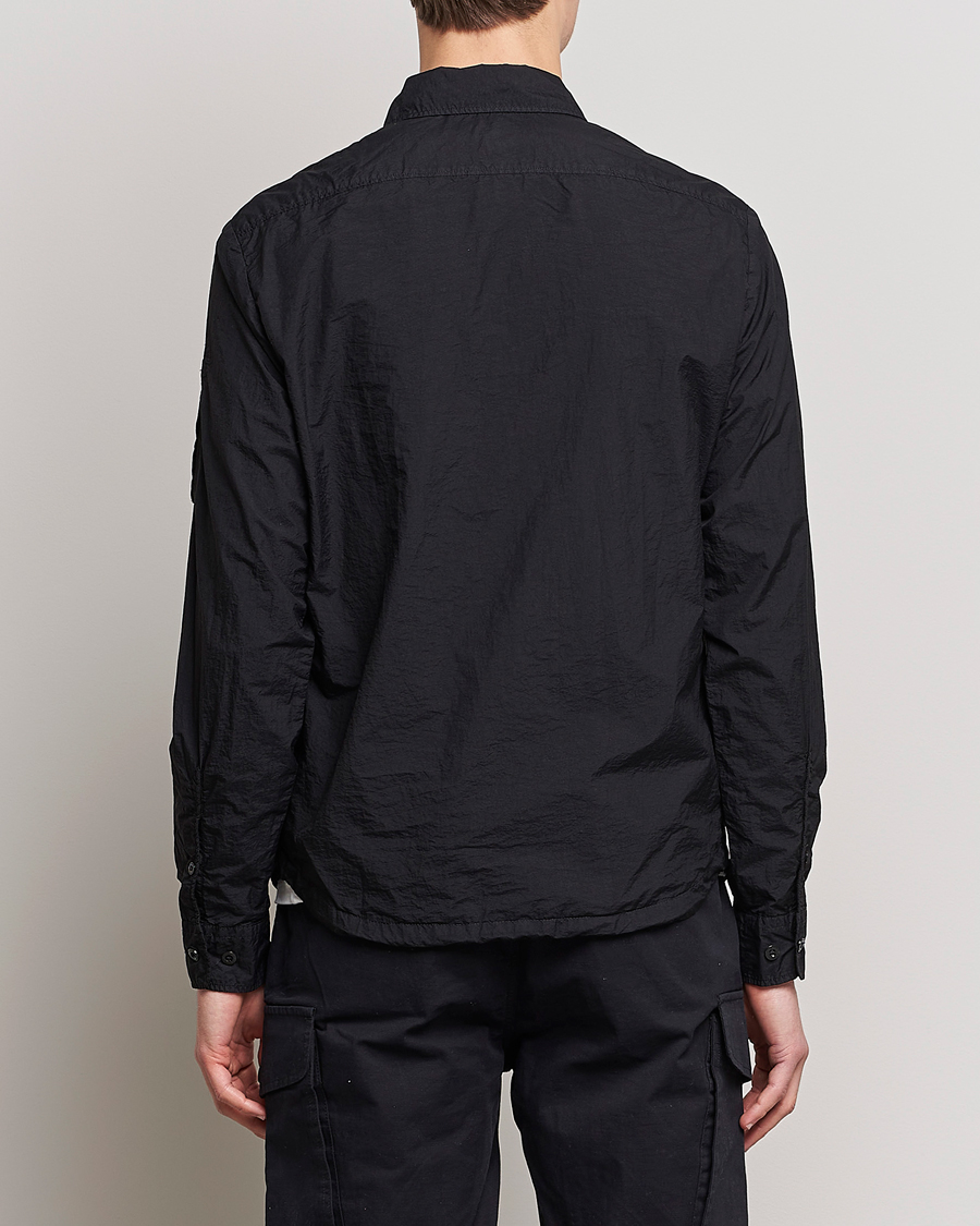 Men | Shirts | C.P. Company | Taylon L Nylon Zip Shirt Jacket Black