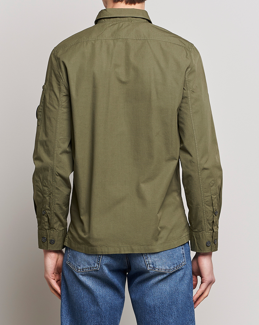 Men | Shirts | C.P. Company | Cotton Rip Stop Overshirt Green
