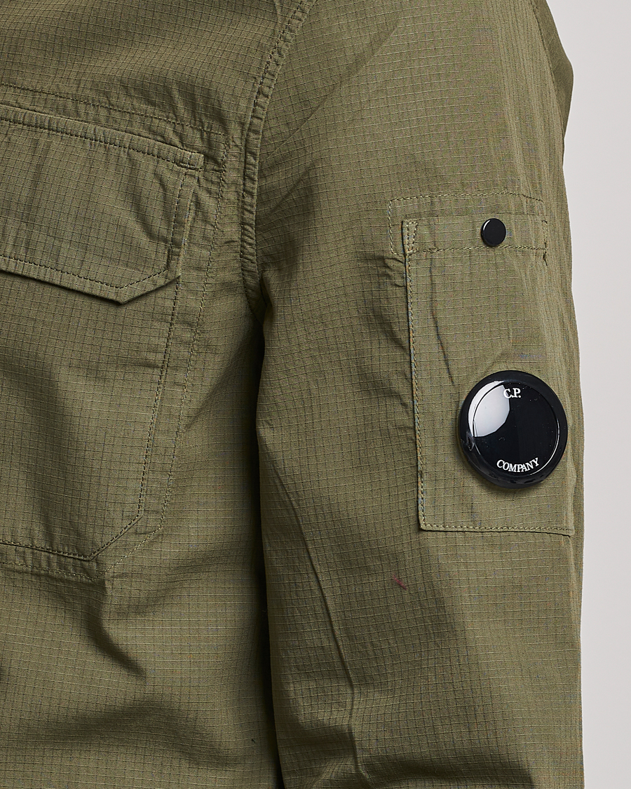 Men | Shirts | C.P. Company | Cotton Rip Stop Overshirt Green