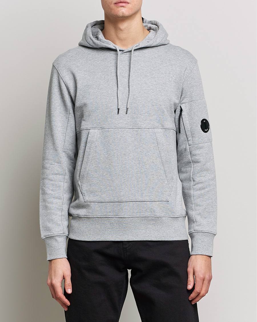 Men |  | C.P. Company | Diagonal Raised Fleece Hooded Lens Sweatshirt Grey