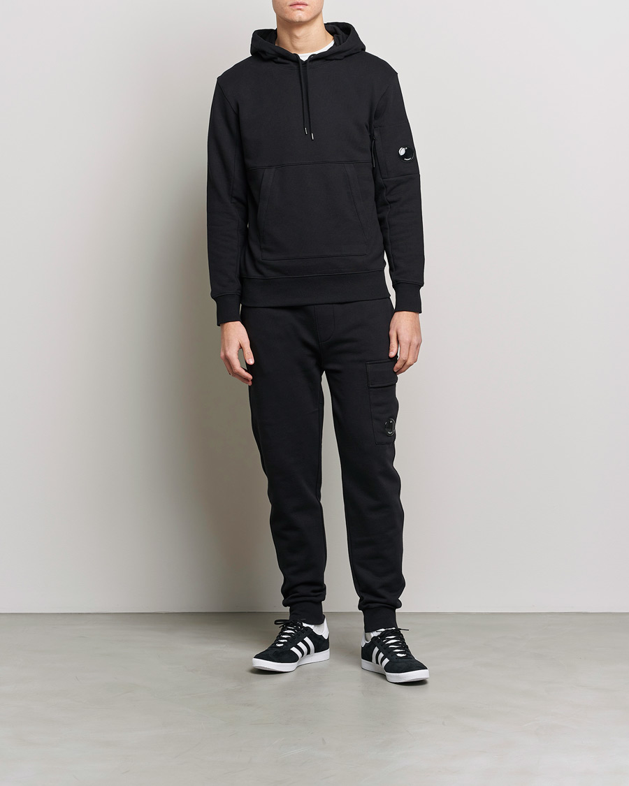 Men | Trousers | C.P. Company | Diagonal Raised Fleece Lens Sweatpants Black