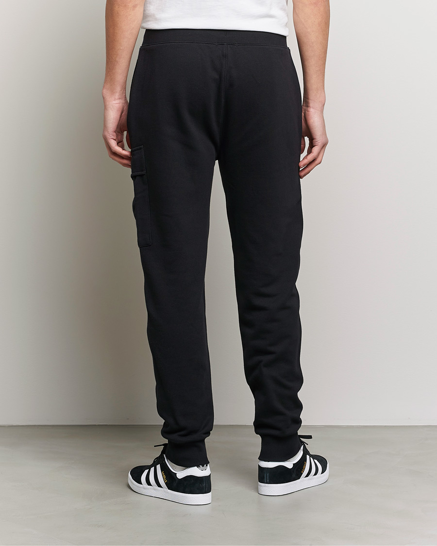 Men | Trousers | C.P. Company | Diagonal Raised Fleece Lens Sweatpants Black