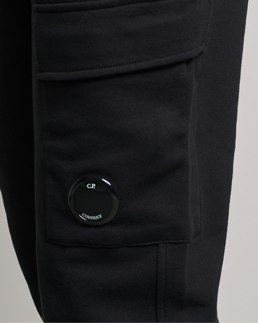Men | Trousers | C.P. Company | Diagonal Raised Fleece Lens Sweatpants Black