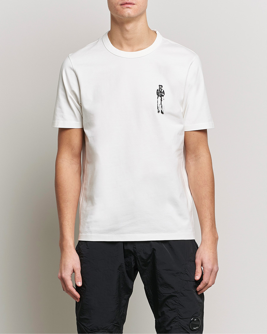 Men | C.P. Company | C.P. Company | Heavy Mercerized Cotton Printed Logo T-Shirt White
