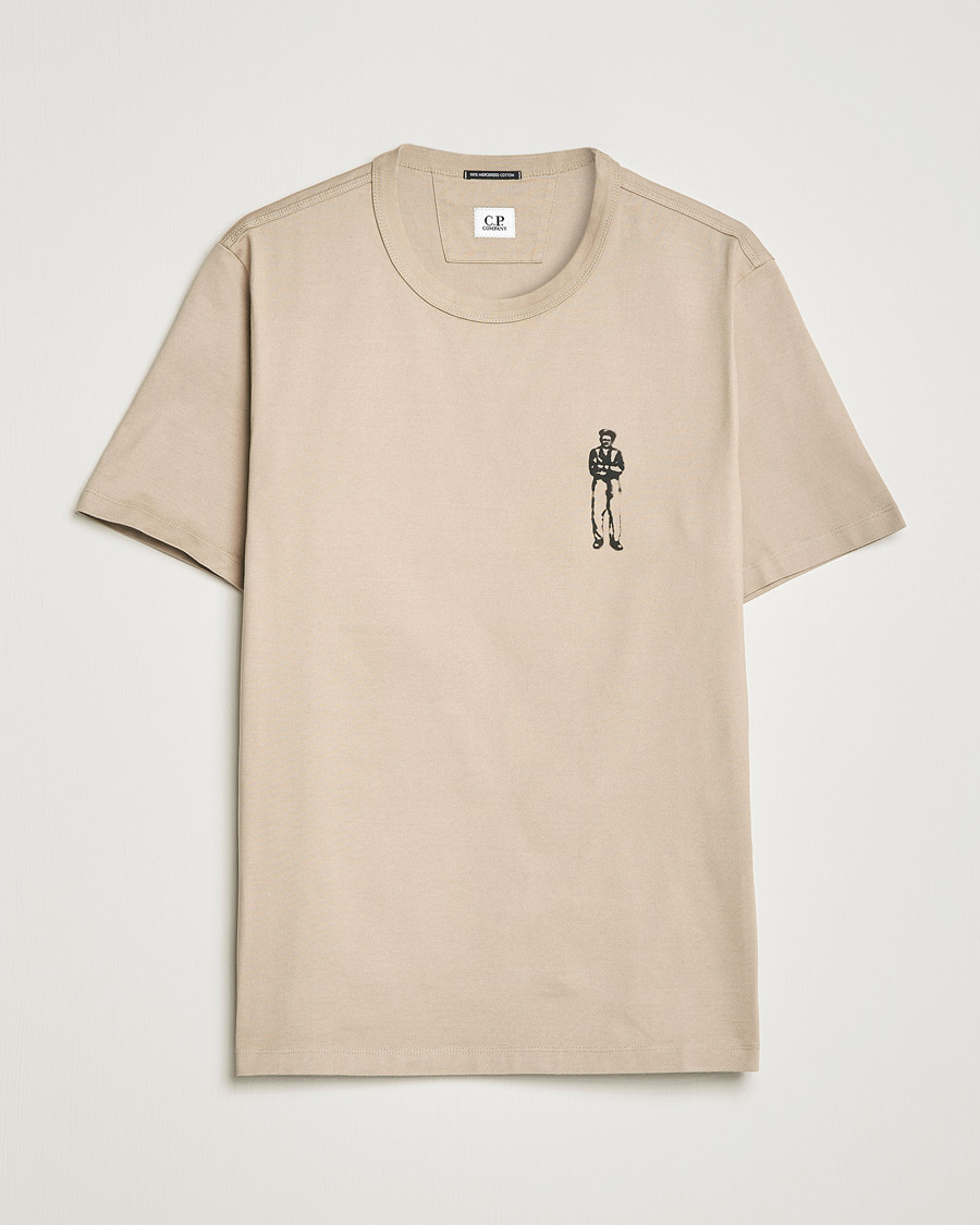 Men | T-Shirts | C.P. Company | Heavy Mercerized Cotton Printed Logo T-Shirt Sand