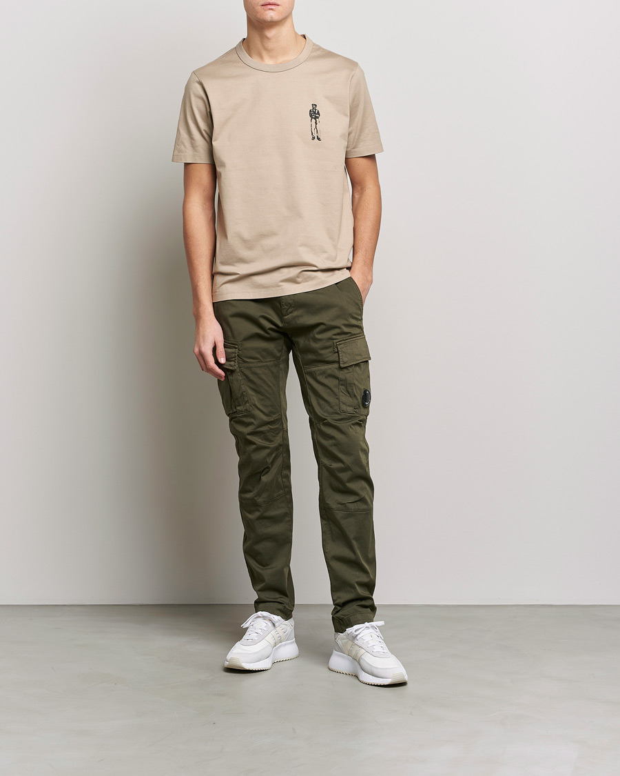 Men | T-Shirts | C.P. Company | Heavy Mercerized Cotton Printed Logo T-Shirt Sand