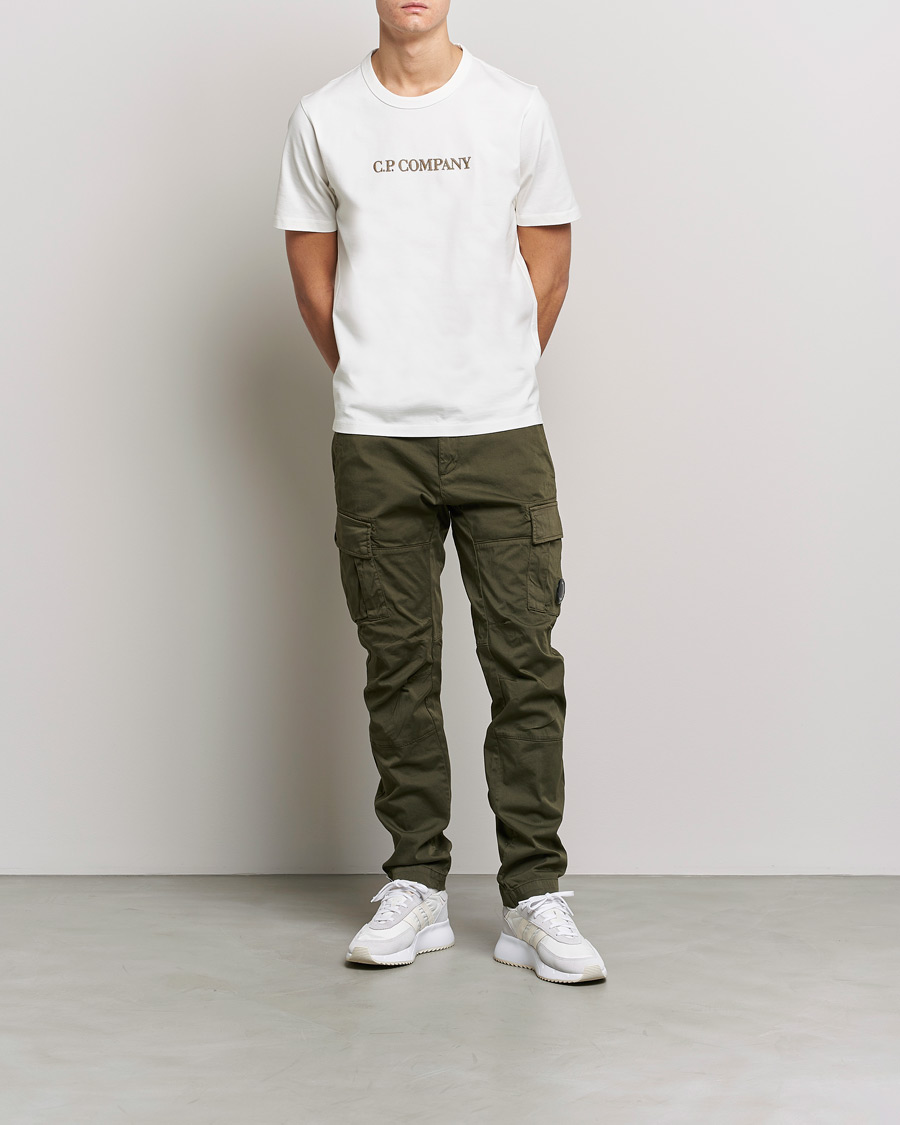 Men | T-Shirts | C.P. Company | Heavy Mercerized Cotton Logo Tee White