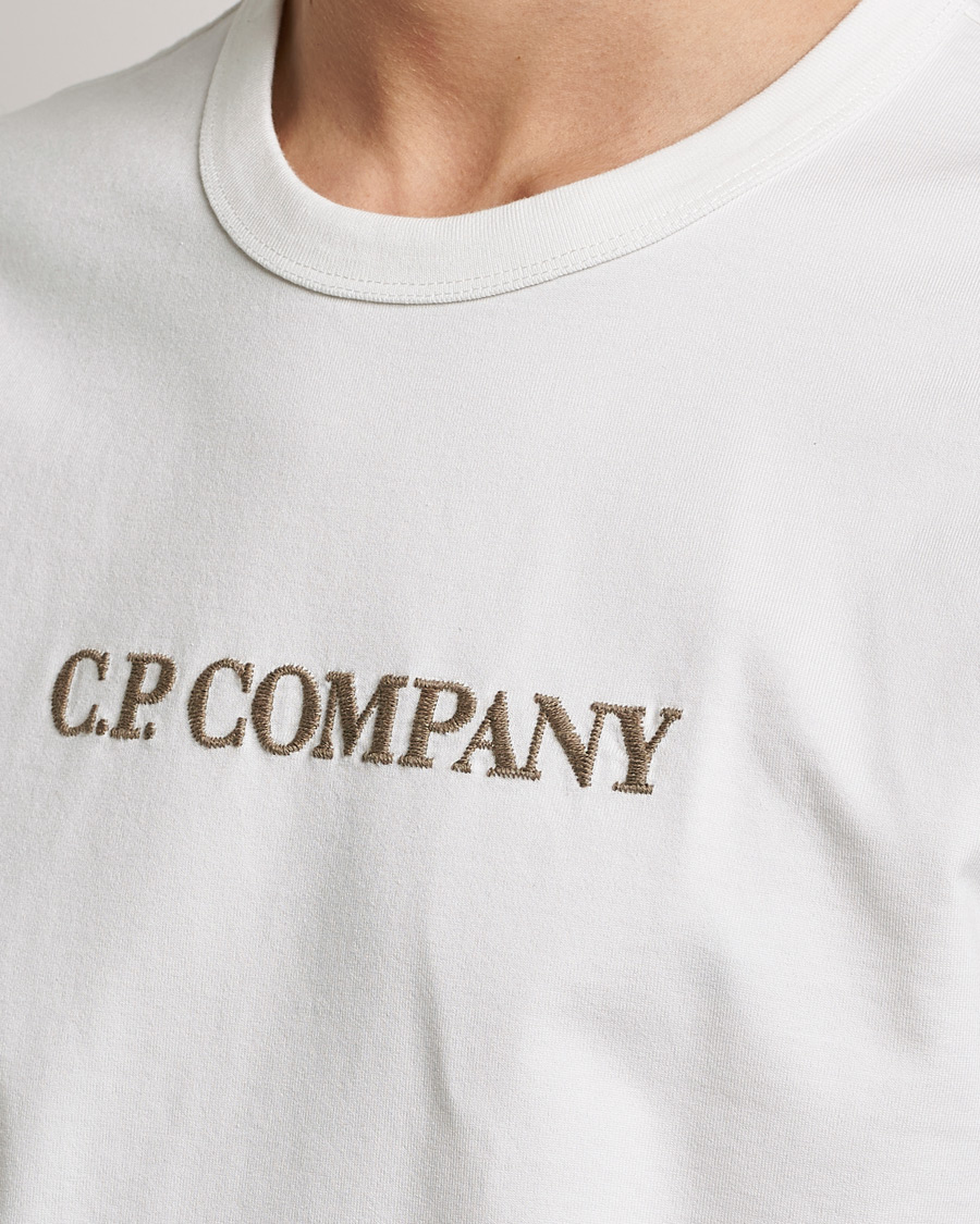 Men | T-Shirts | C.P. Company | Heavy Mercerized Cotton Logo Tee White