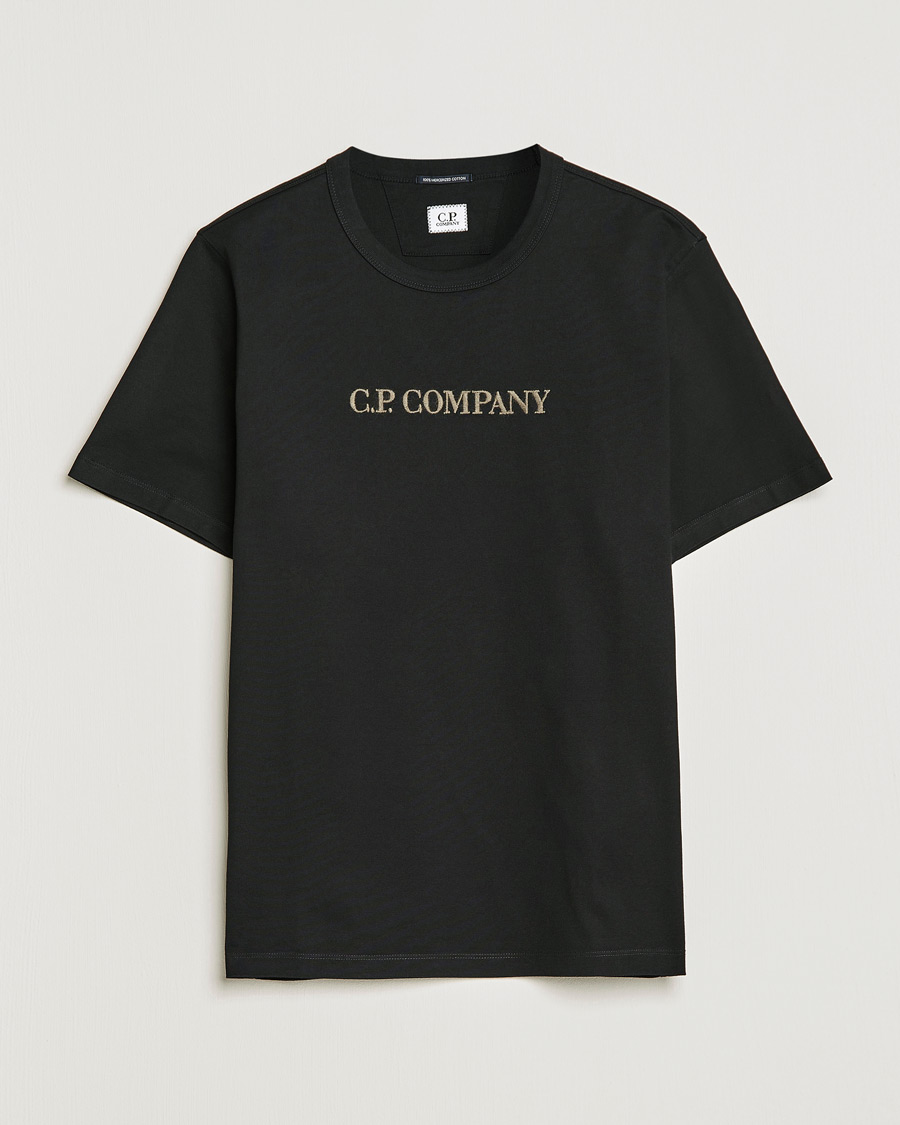 Men | T-Shirts | C.P. Company | Heavy Mercerized Cotton Logo Tee Black