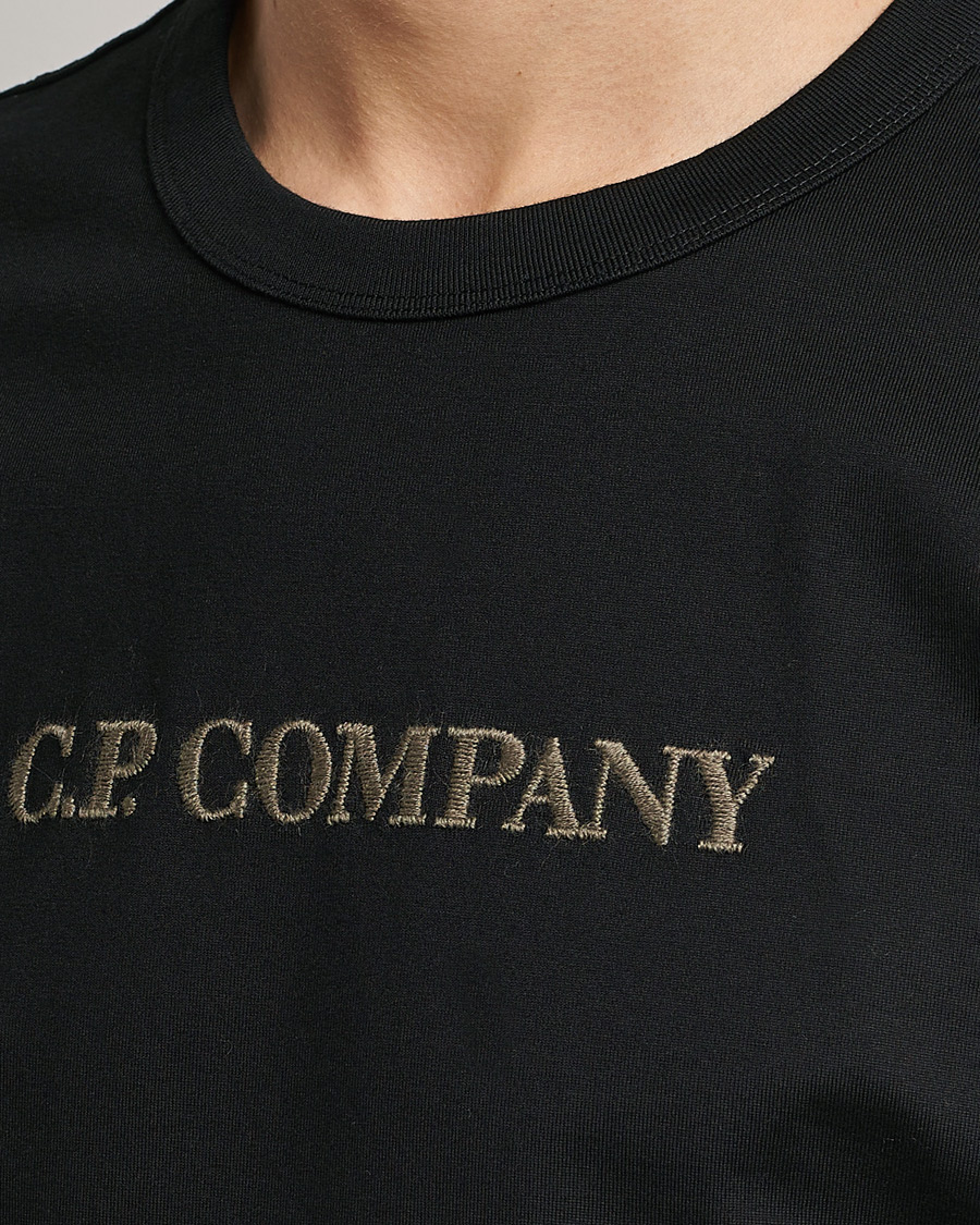 Men | T-Shirts | C.P. Company | Heavy Mercerized Cotton Logo Tee Black