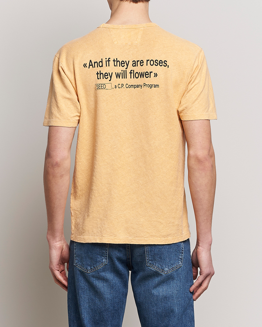 Men | T-Shirts | C.P. Company | Seed Recycled Hemp T-Shirt Orange