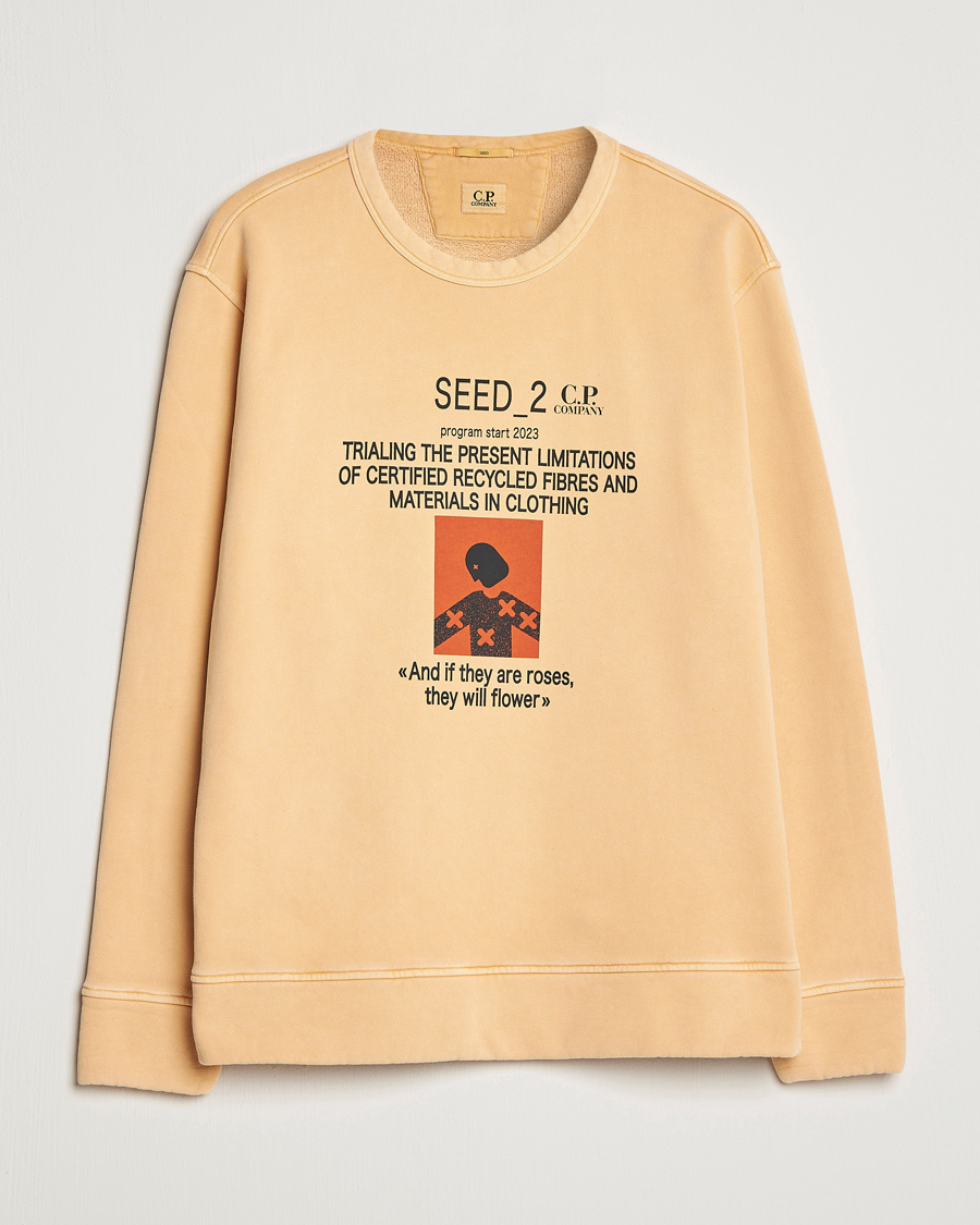 Men | Sweaters & Knitwear | C.P. Company | Recycled Cotton Sweatshirt Orange