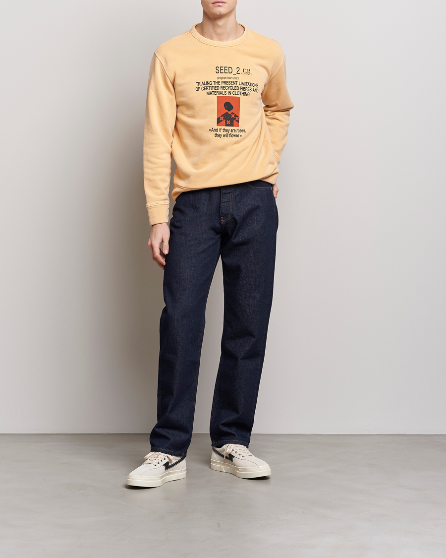 Men | Sweaters & Knitwear | C.P. Company | Recycled Cotton Sweatshirt Orange