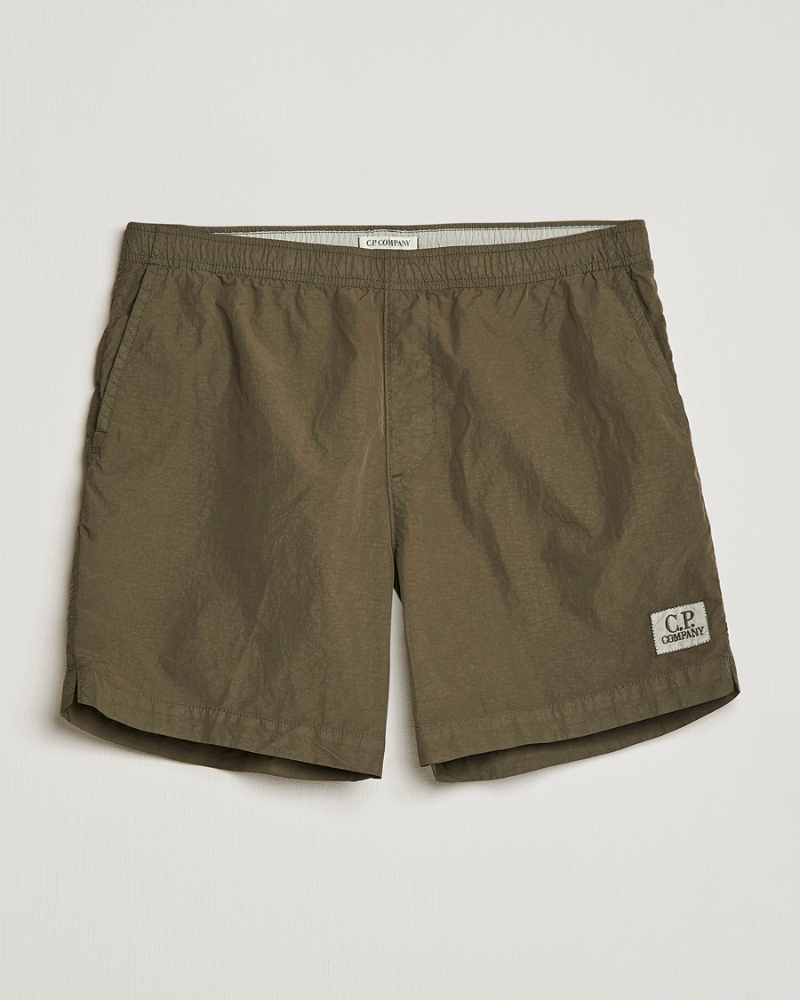 Men | Swimwear | C.P. Company | Flatt Nylon Garment Dyed Swimshorts Olive