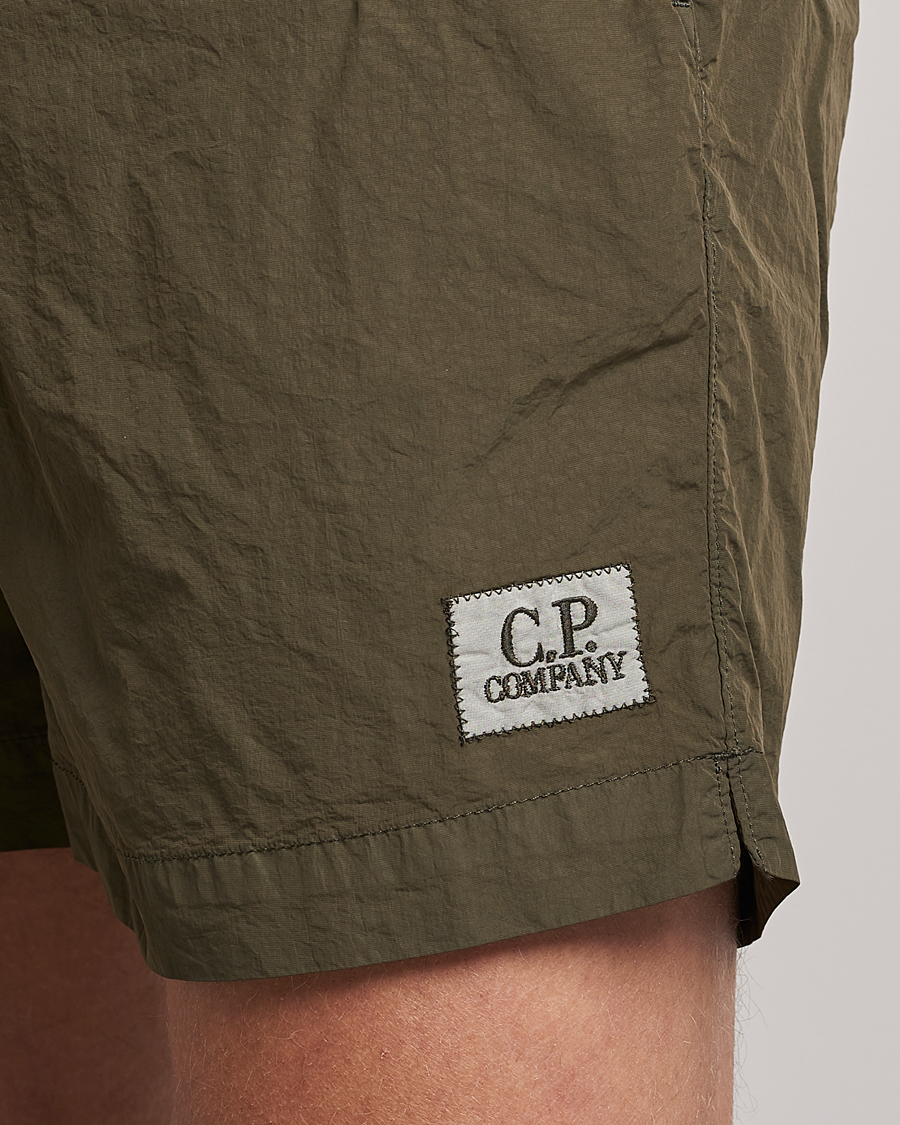 Men | Swimwear | C.P. Company | Flatt Nylon Garment Dyed Swimshorts Olive
