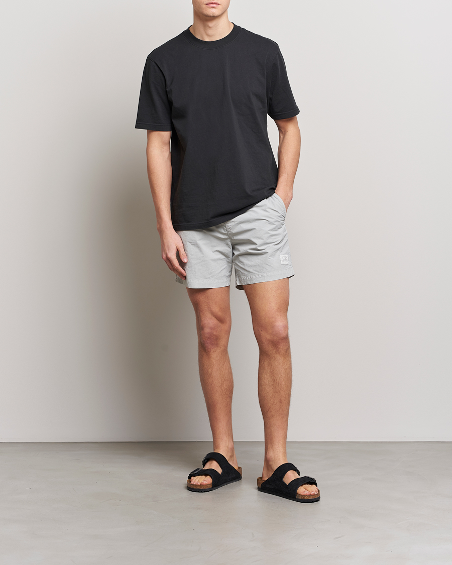 Men | Swimwear | C.P. Company | Flatt Nylon Garment Dyed Swimshorts Grey
