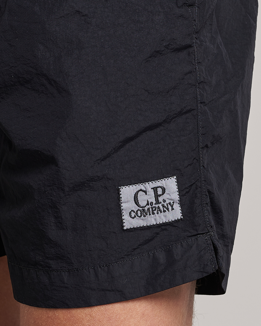 Men | Swimwear | C.P. Company | Flatt Nylon Garment Dyed Swimshorts Black