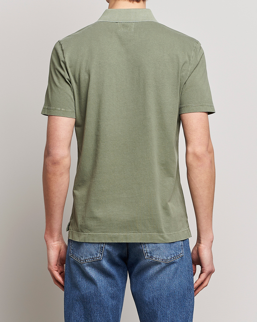 Men | Polo Shirts | C.P. Company | Old Dyed Cotton Jersey Polo Olive