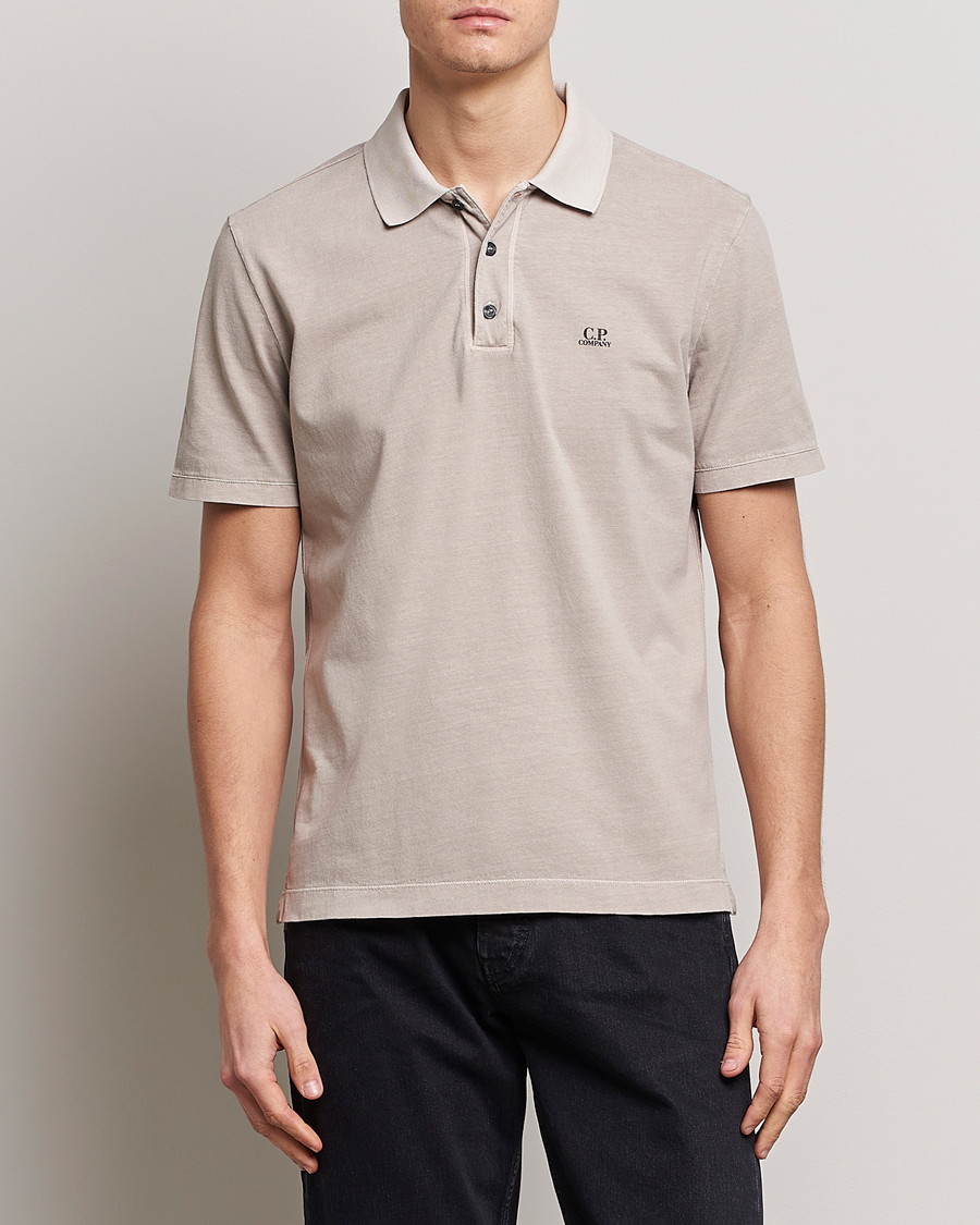 Men |  | C.P. Company | Old Dyed Cotton Jersey Polo Grey
