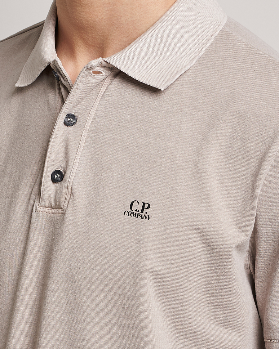 Men | Polo Shirts | C.P. Company | Old Dyed Cotton Jersey Polo Grey