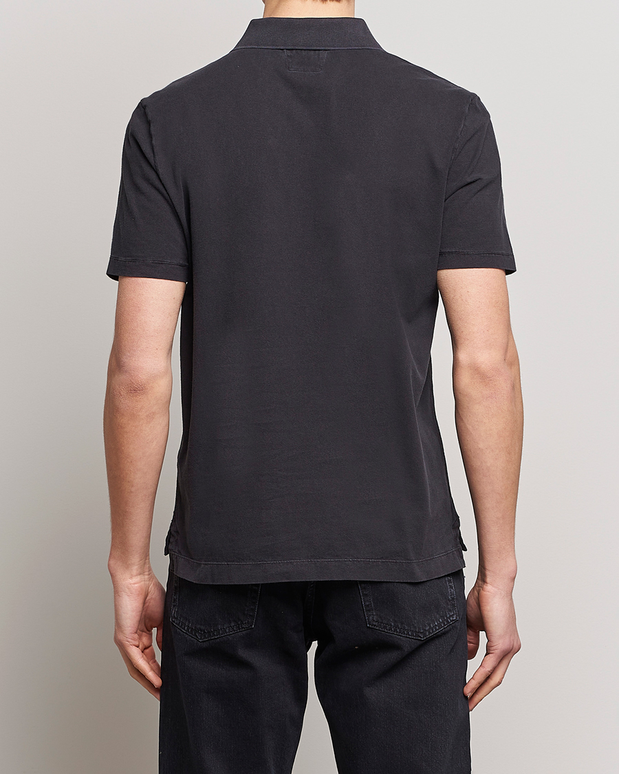 Men | Polo Shirts | C.P. Company | Old Dyed Cotton Jersey Polo Black