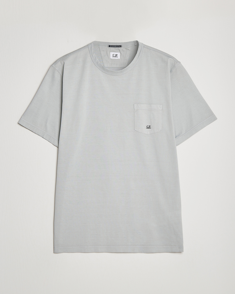 Men | T-Shirts | C.P. Company | Mercerized Cotton Pocket T-Shirt Ocean