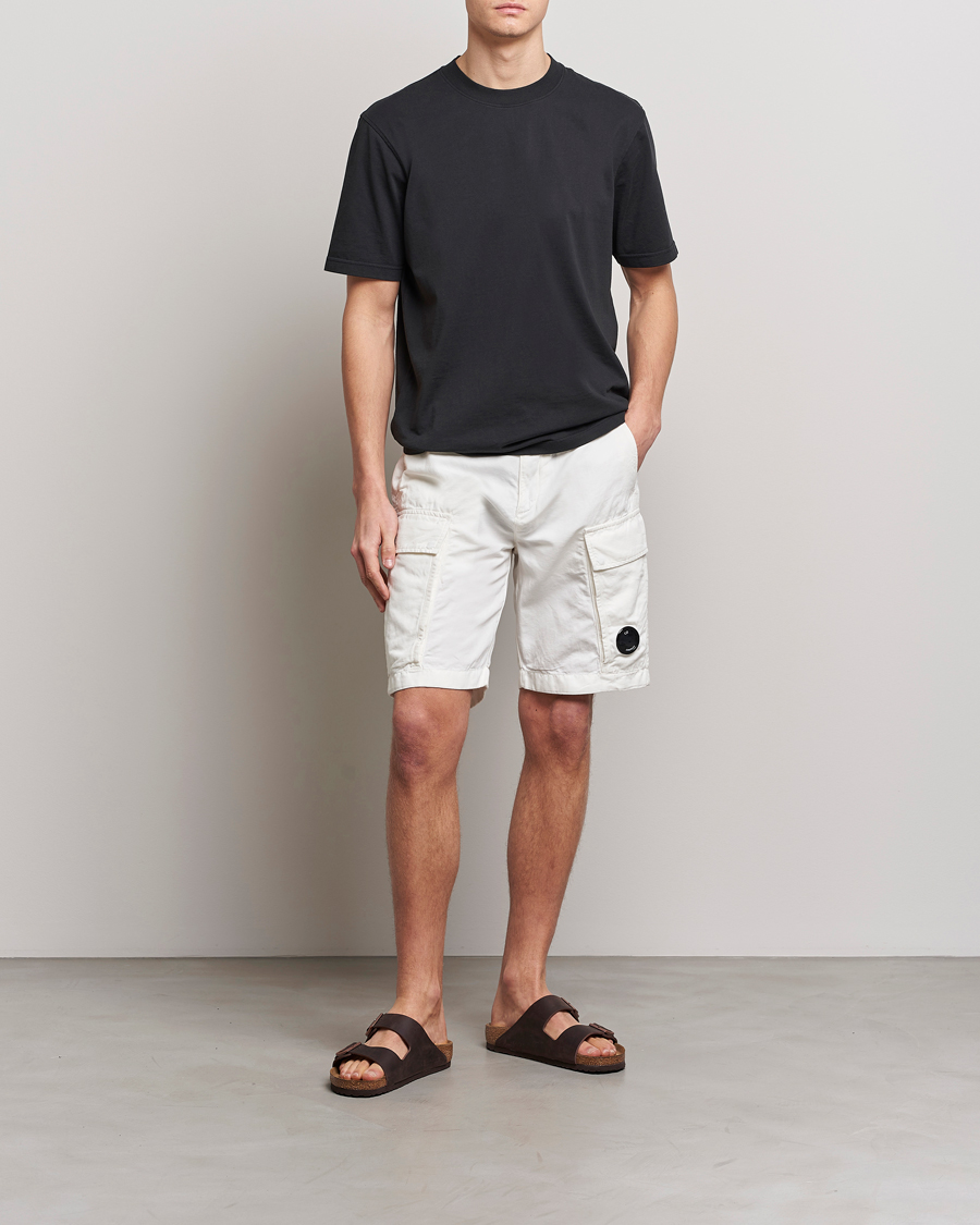 Men | Shorts | C.P. Company | Cotton/Linen Cargo Shorts White