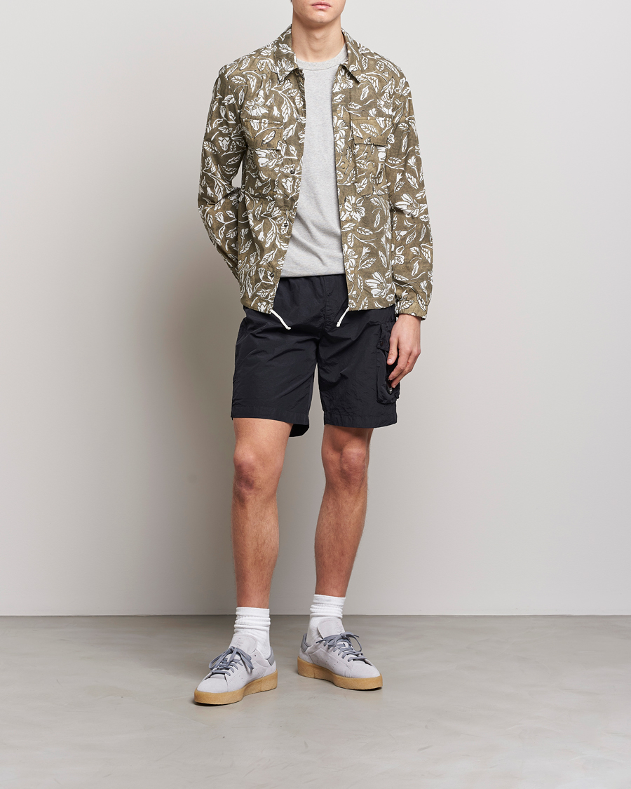 Men | Shorts | C.P. Company | Flatt Nylon Garment Dyed Shorts Black