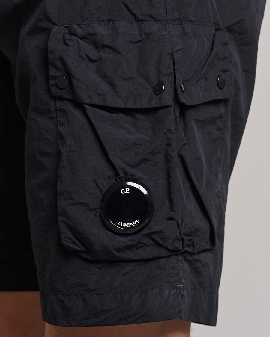 Men | Shorts | C.P. Company | Flatt Nylon Garment Dyed Shorts Black