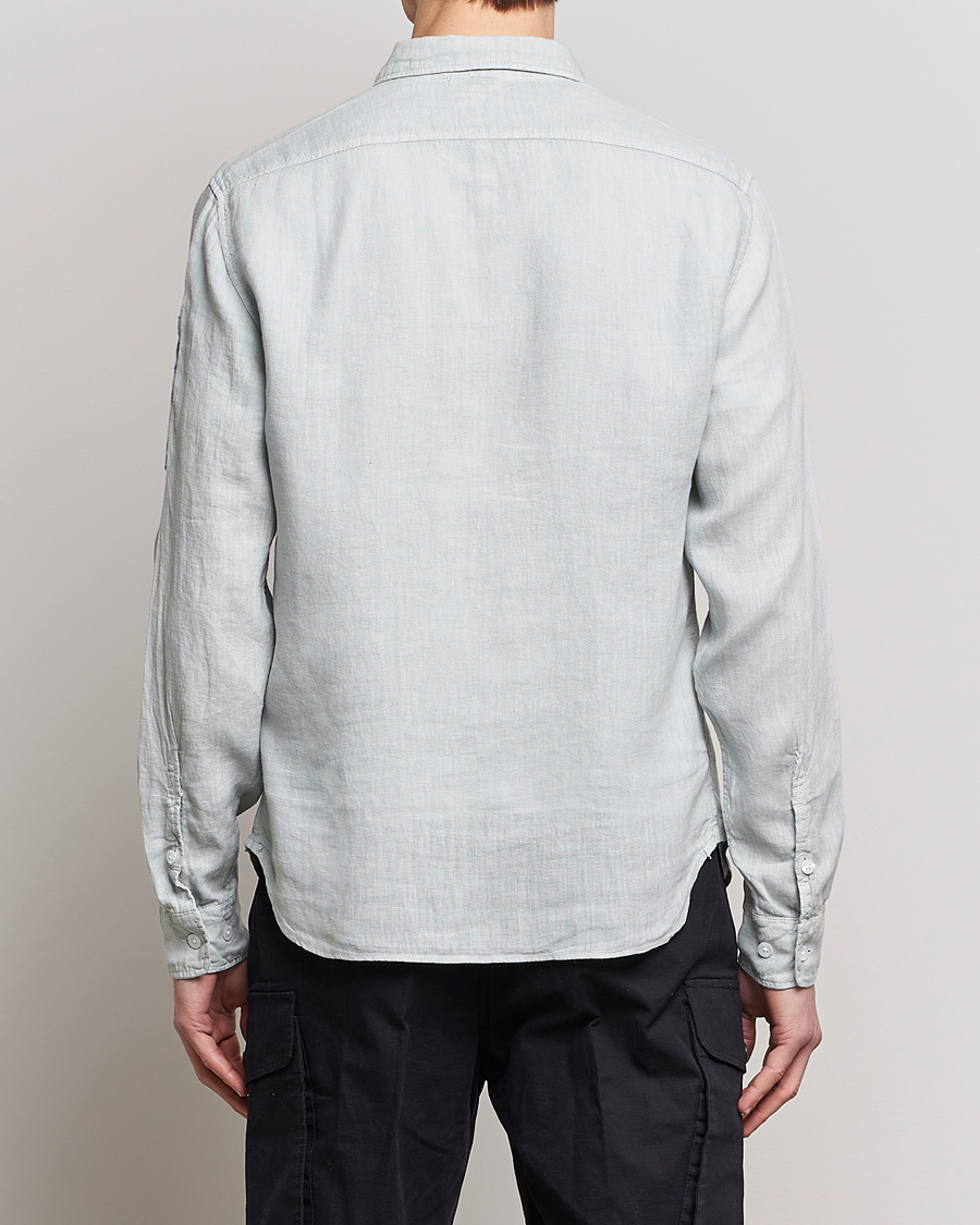 Men | Shirts | C.P. Company | Long Sleeve Linen Shirt Ocean